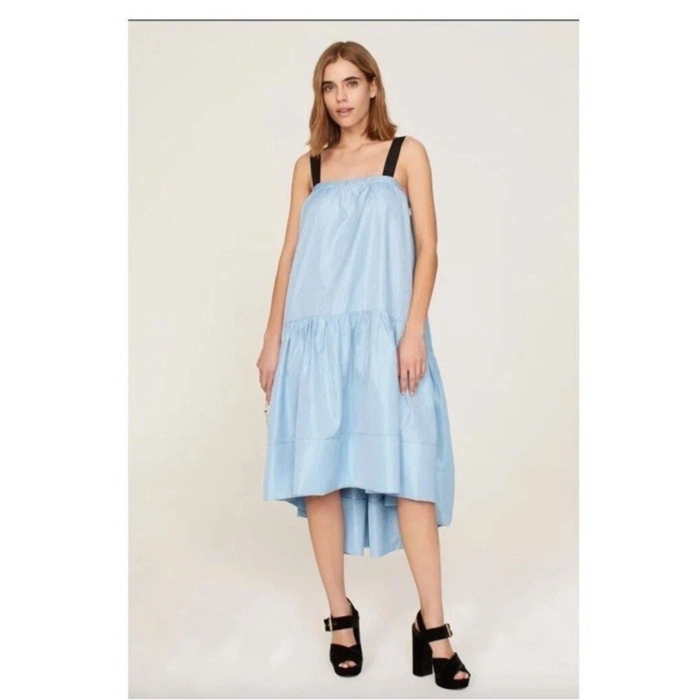 Adam Lippes x RTR Sleeveless Square Neckline High Low Swing Dress Size 12